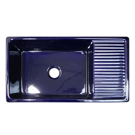 Lrg Rvrsbl Sink W/ Integral Drainboard And 2 ½ Lip On Both Sides,Blu